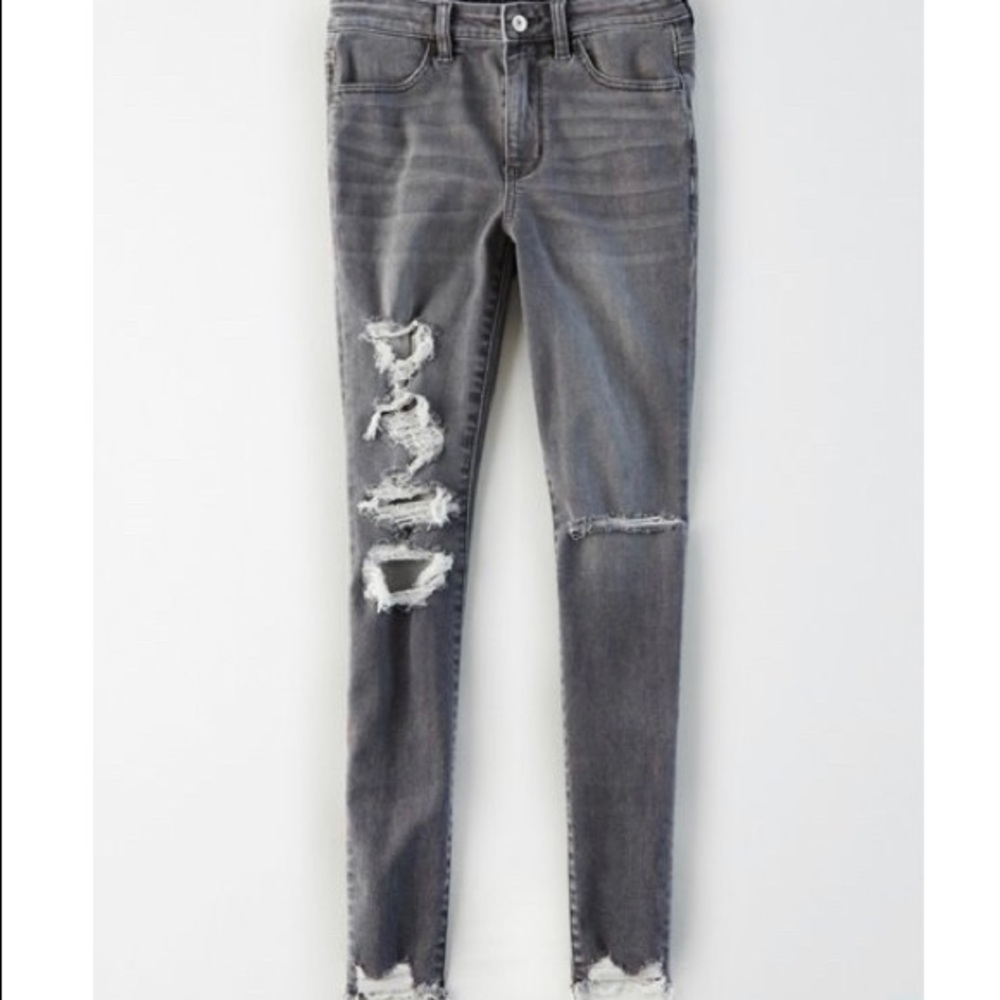 american eagle ripped skinny jeans